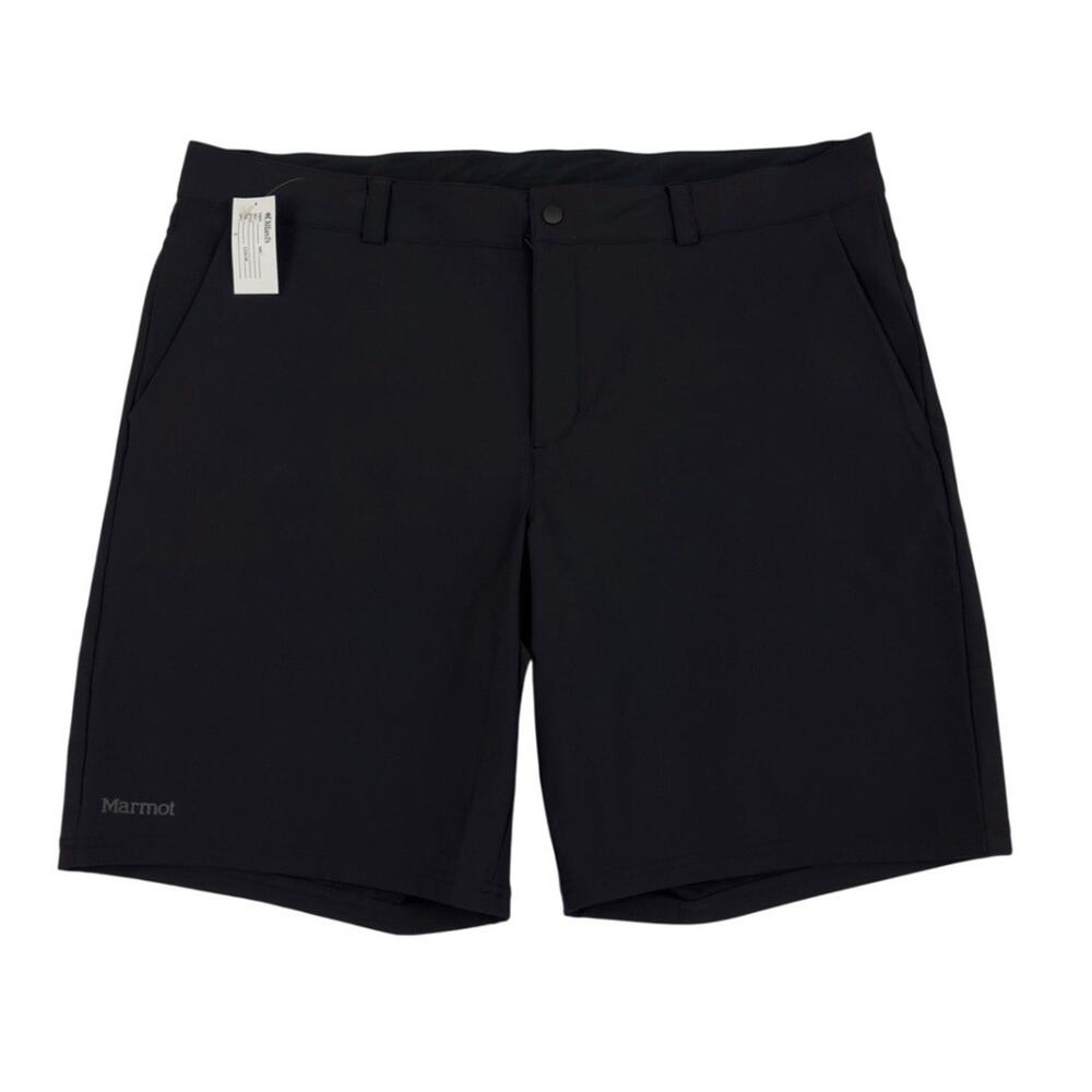 Marmot Arch Rock Shorts Men 40 Black Stretch Nylon Hiking Travel Short 8” NWT